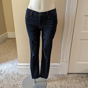 Hudson Jeans Natalie mid rise crop super skinny dark wash jeans size 26